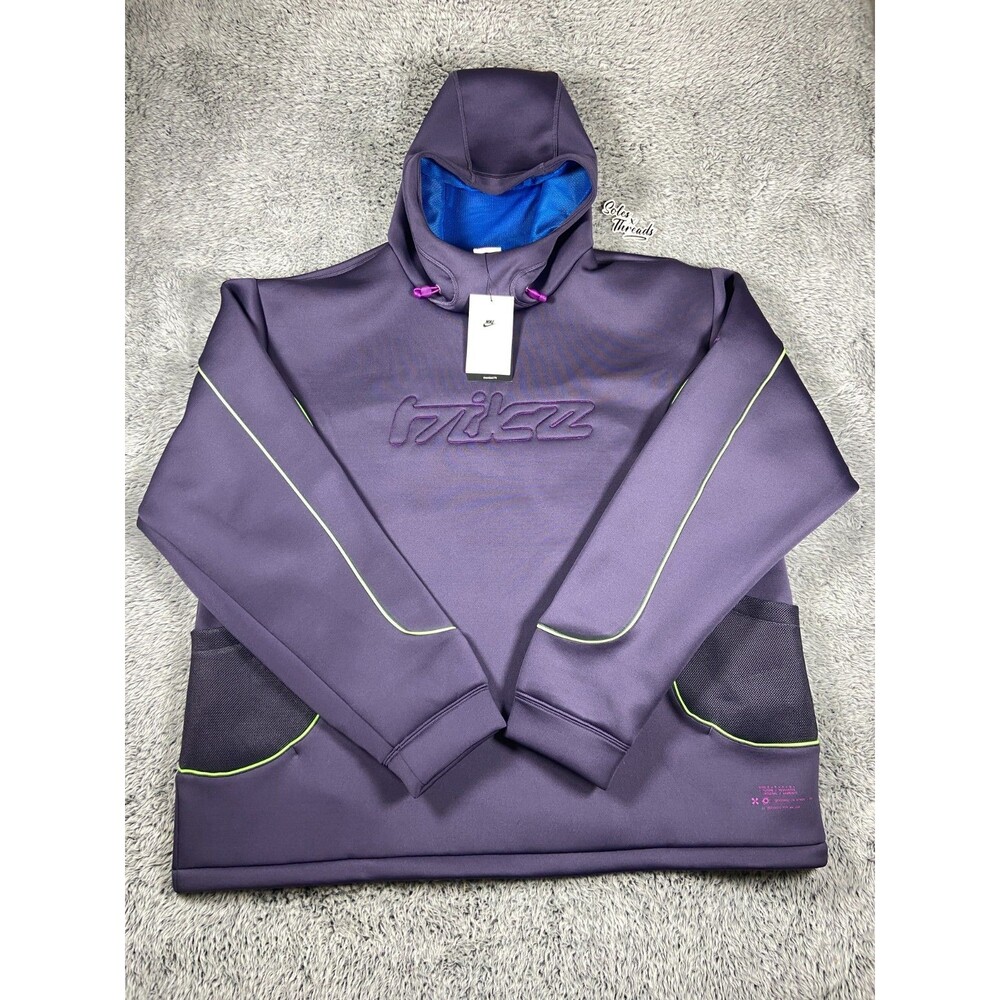 Nike Project FROG Bubble Mesh Hoodie Size Large Men Dark Raisin IF1296-573